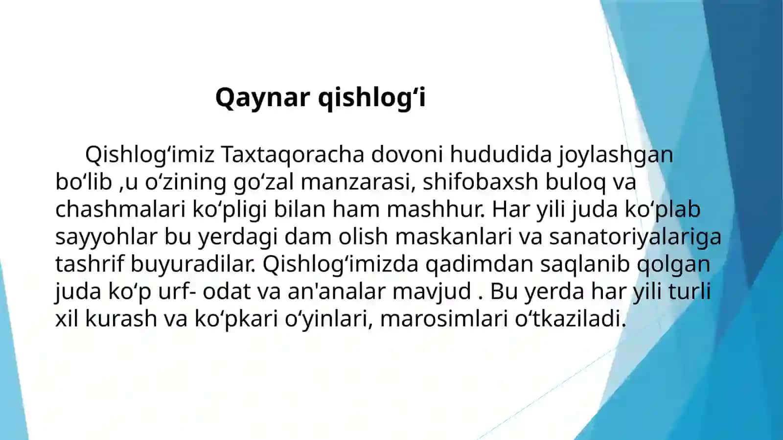 Qashqadaryo viloyati Kitob tumanidagi qipchoq shevalari haqida 3