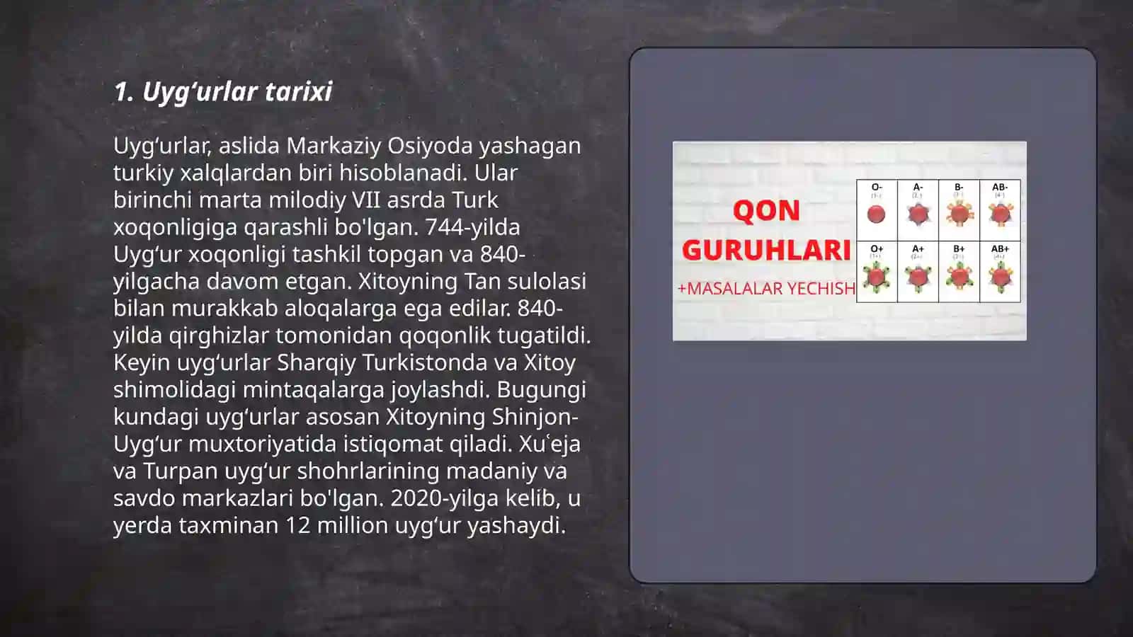 Oʻrto Osiyo etnografik guruxlari: uygʻurlar va dunganlar 3