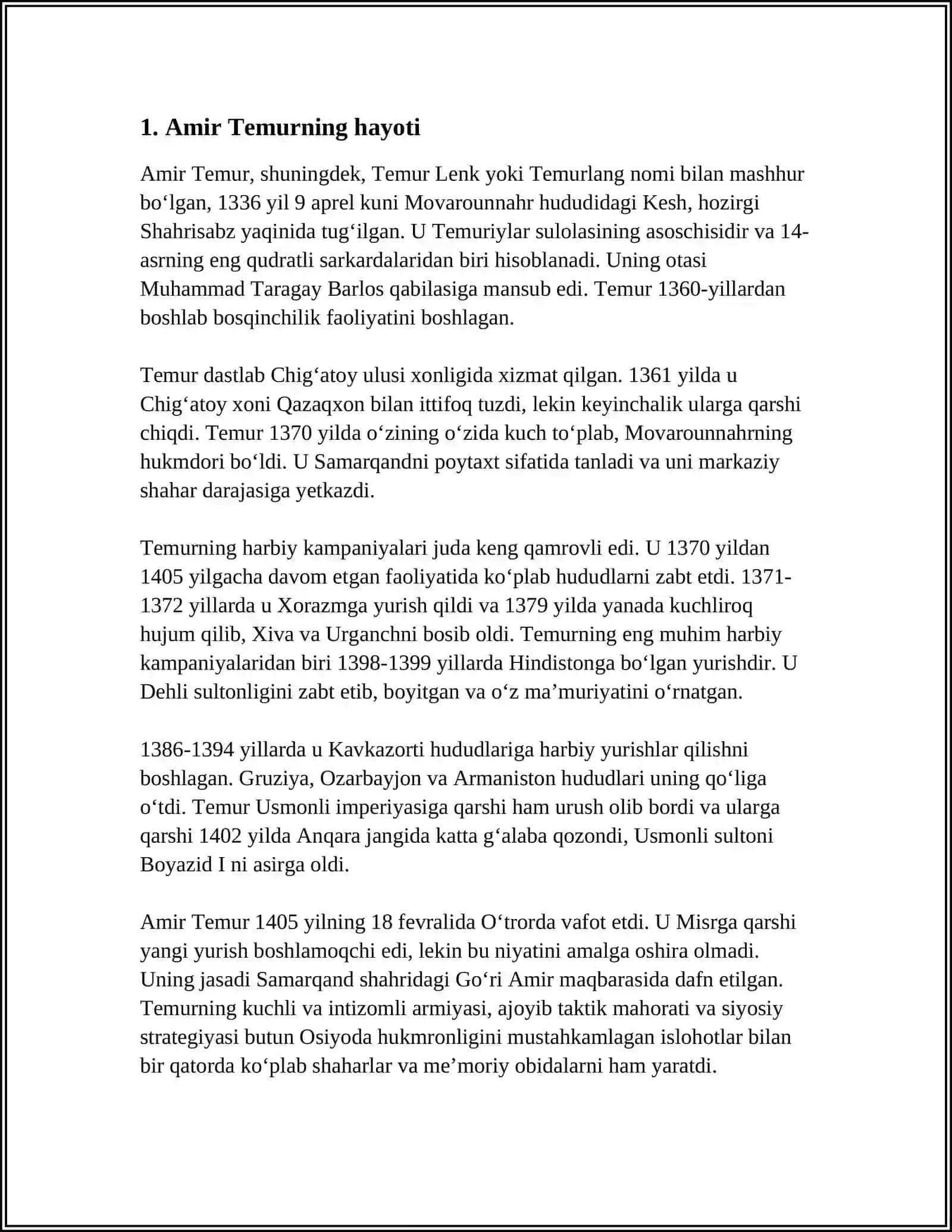 AMIR TERMUR BUYUK SARKARDA 3
