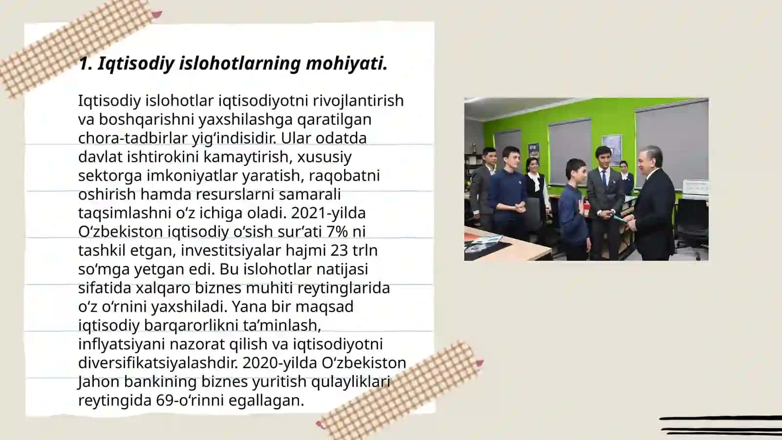 Iqtisodiy islohotlar xususiy mulkchilikni shakllanishi 3