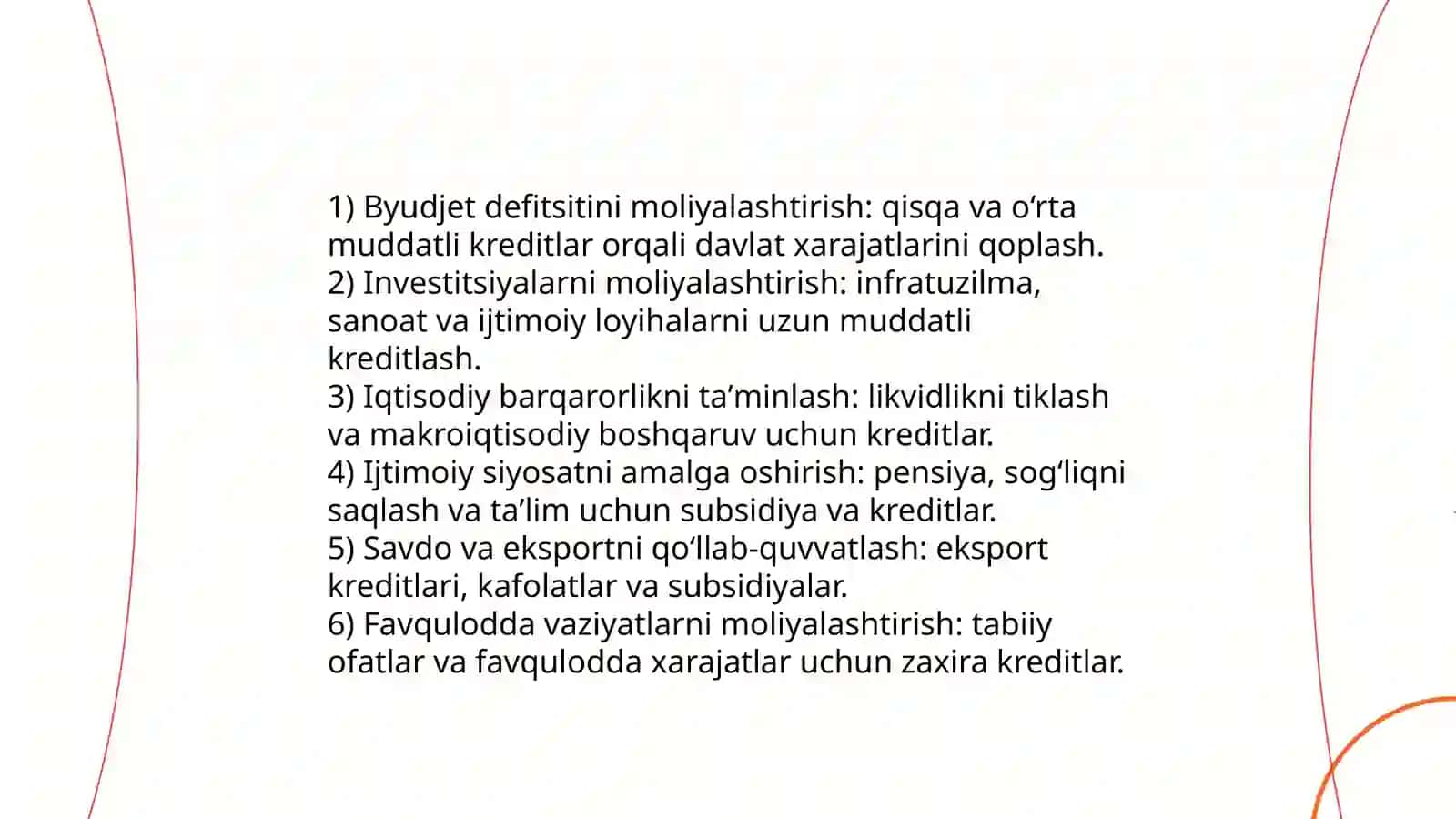 Davlat krediti klassifikatsiyasi 3