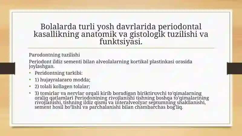 Periodontning gistologik tuzilishi 3