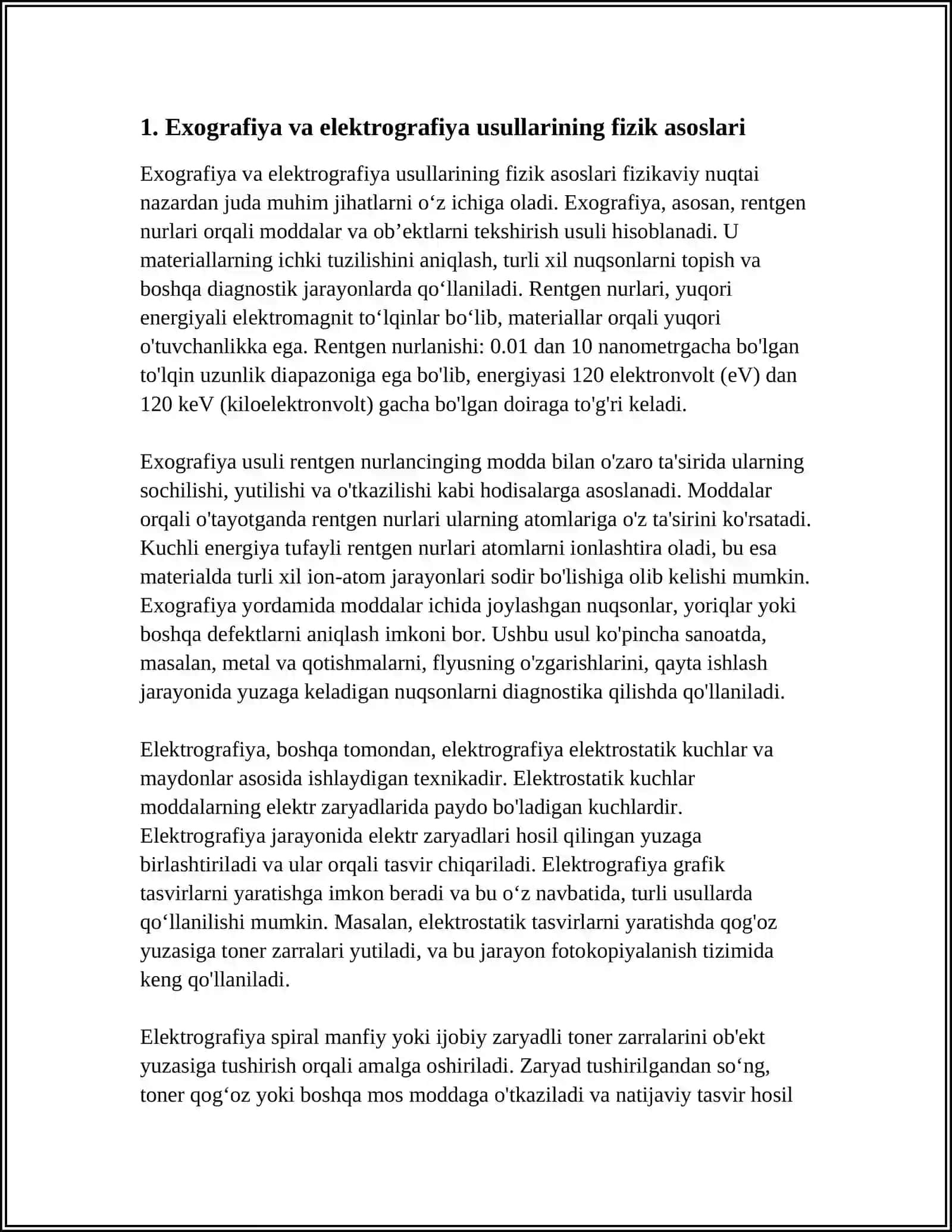 EXOGRAFIYA VA ELEKTROGRAFIYA USULLARINI FIZIK ASOSLARI 3