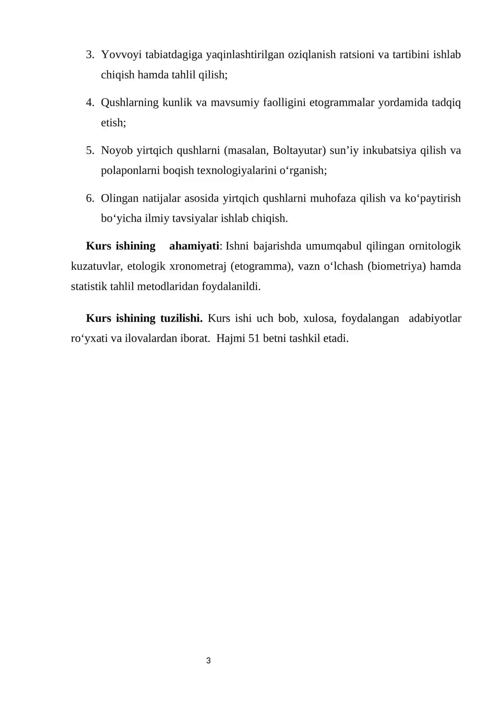 Tutqunlikda saqlanayotgan yirtqich qushlarning tur tarkibi, taksonomik tahlili 3