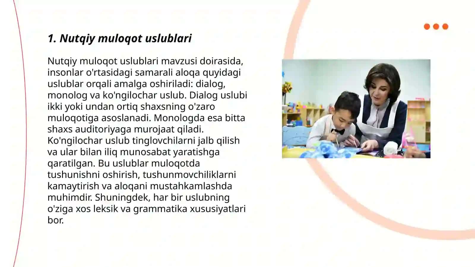 Nutqiy muloqot uslublari 3
