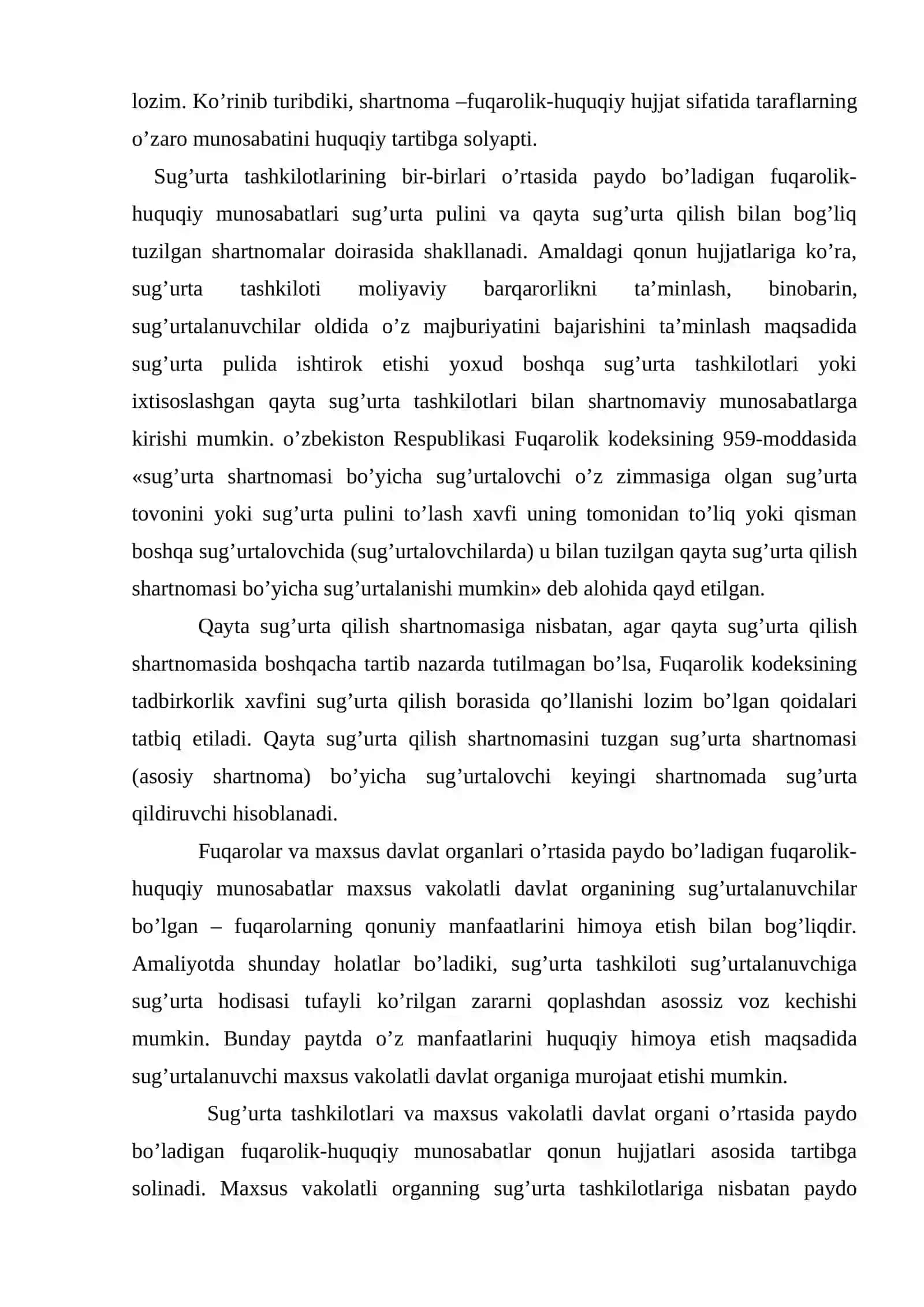 Sug’urta faoliyatini amalga oshirishning huquqiy asoslari 3