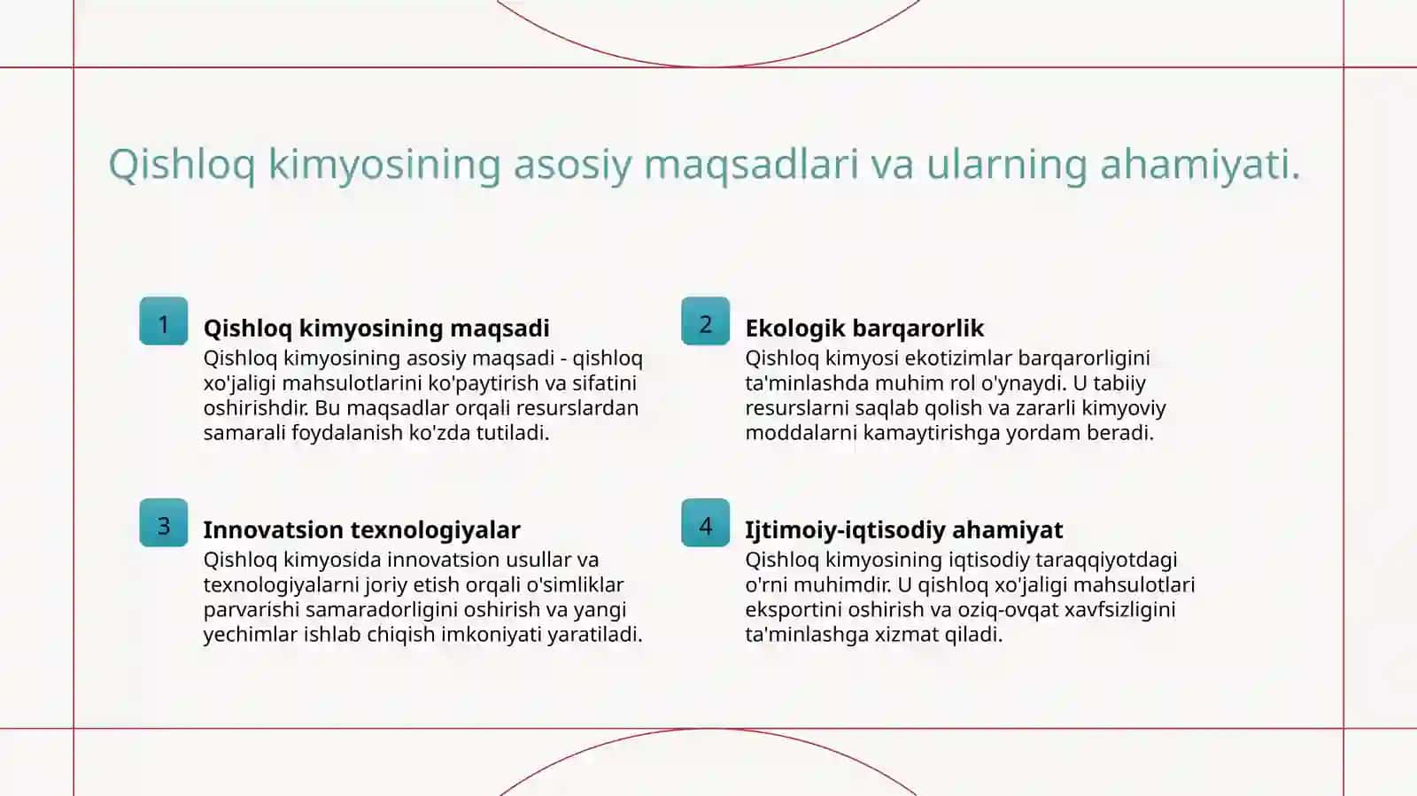 Qishloq kimyosining maqsad va vazifalari 3