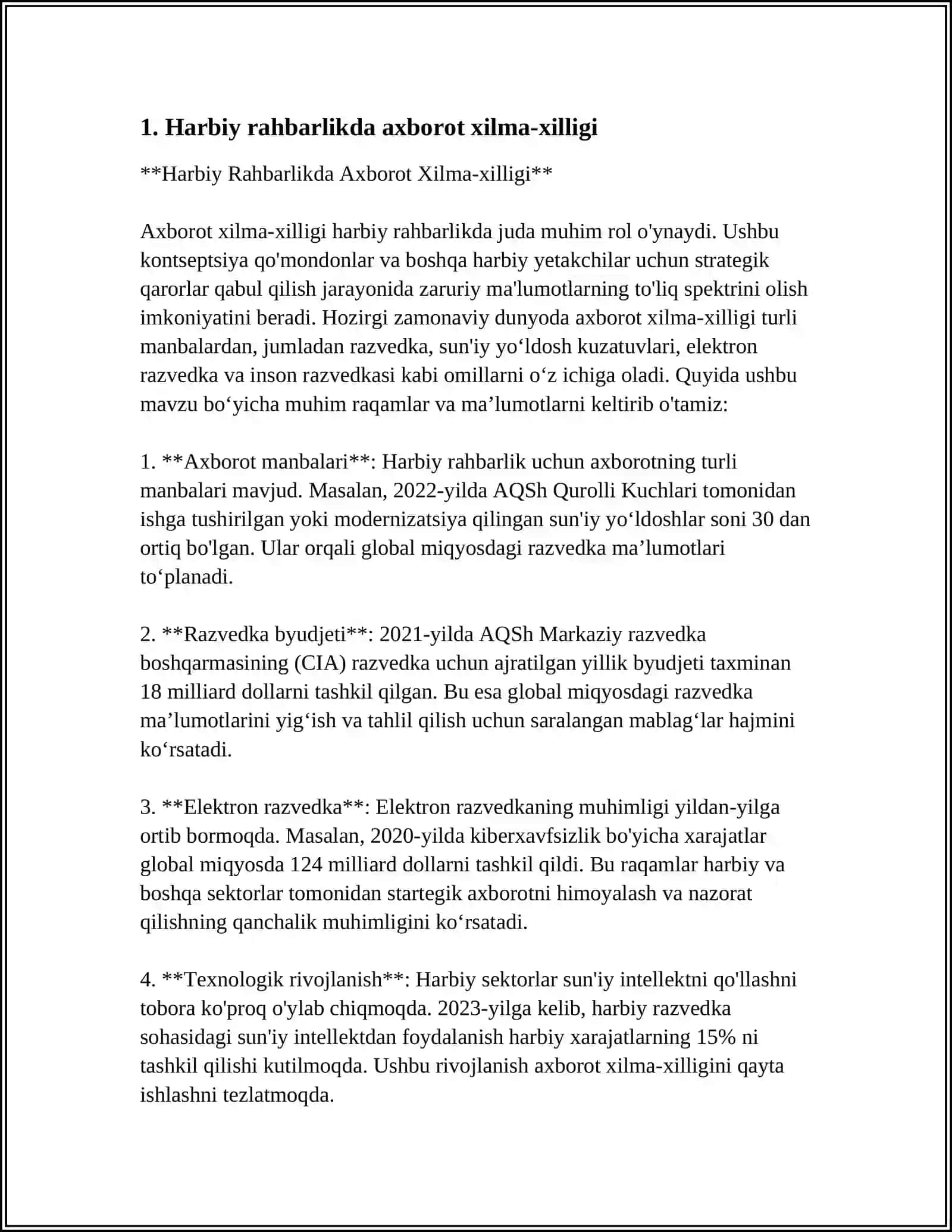 HARBIY RAHBARLIKDA AXBOROT XILMA-XILLIGI 3