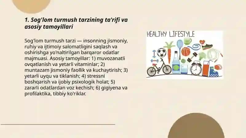 Sog'lom turmush tarzi va uning sog'liqni shakllantirishdagi ahamiyati 3