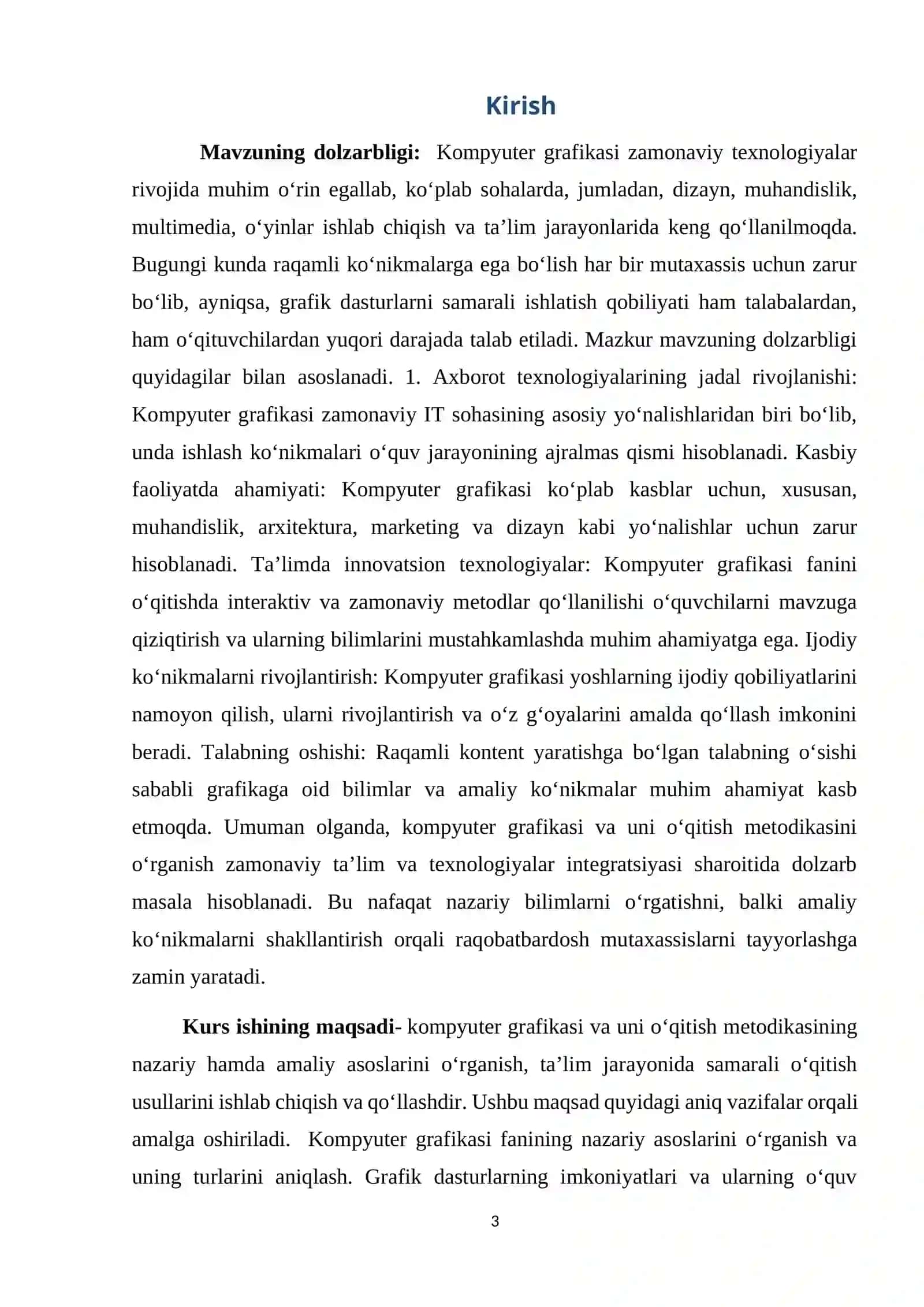 Kompyuter grafikasi 3