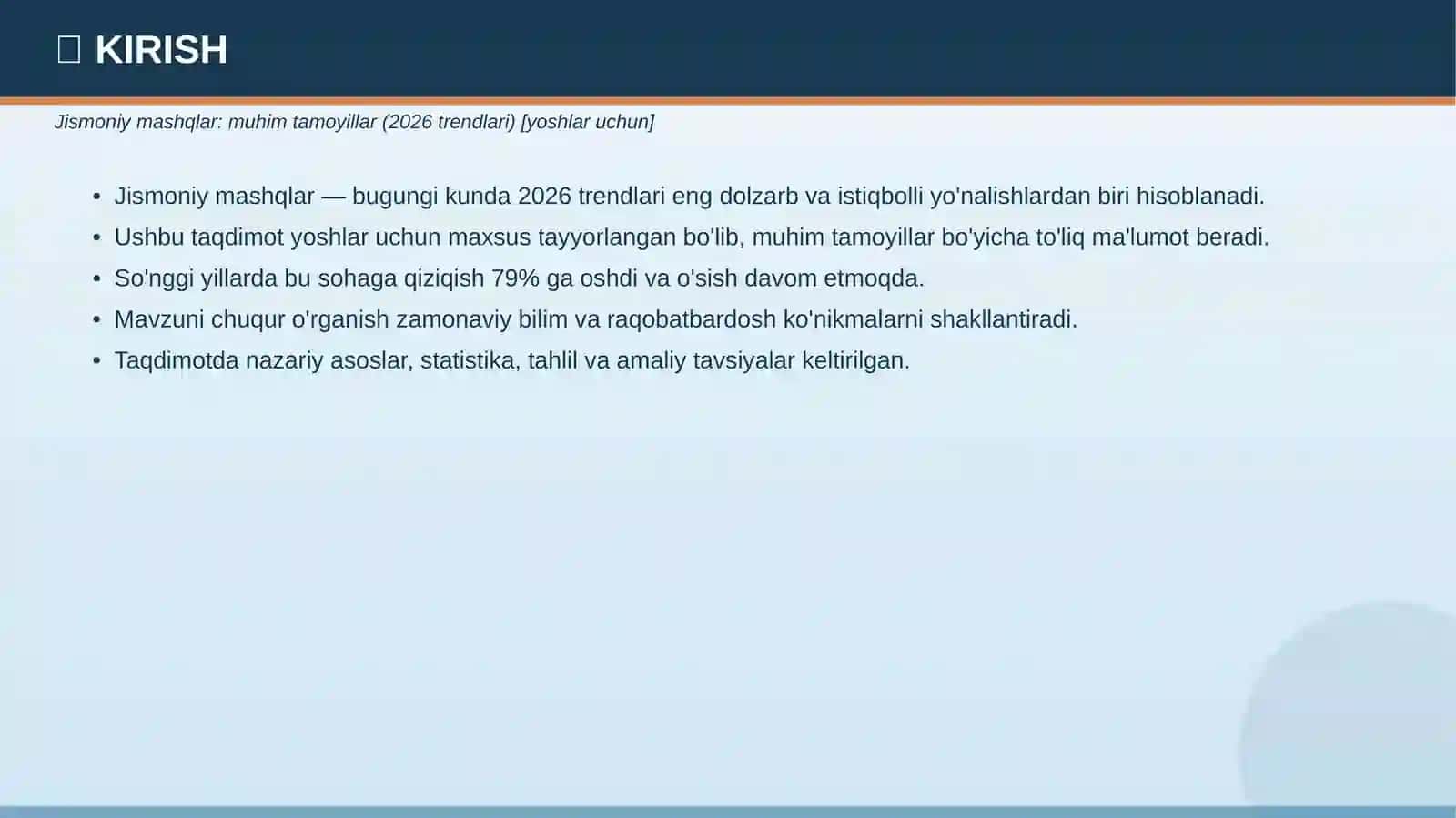 Jismoniy mashqlar: muhim tamoyillar (2026 trendlari) 3
