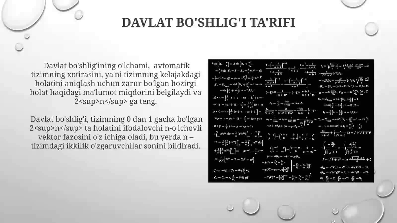Chiziqli avtomatik sistemalarini matematik ifodasi 3
