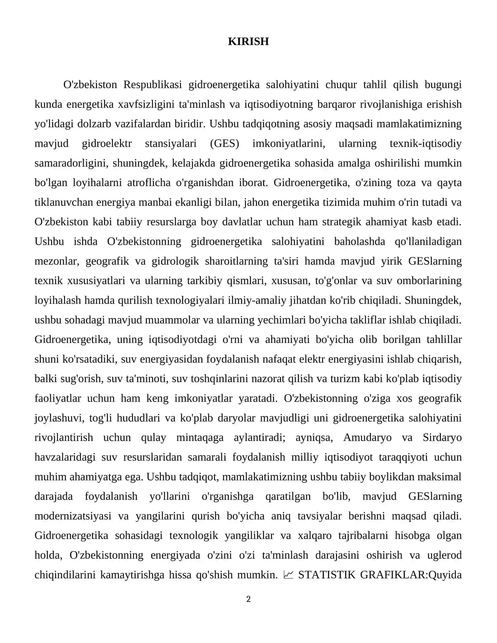 O'zbekiston gidroenergetika salohiyati va mavjud gidroelektr stansiyalar 3