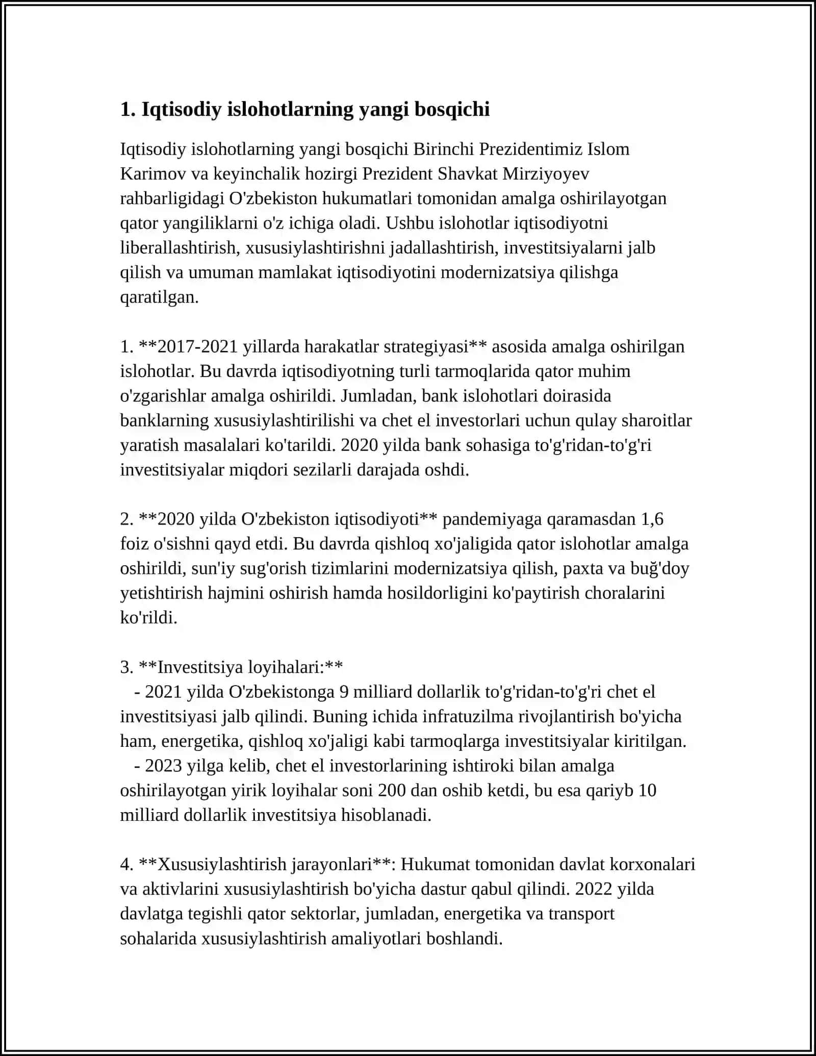 YANGI O'ZBEKISTONNING TARAQQIYOT STRATEGIYASINING MAZMUN MOHIYATI VA USTUVOR YO'NALISHLARI 3