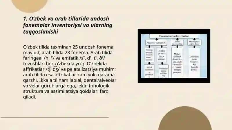 Oʻzbek va arab tillaridagi undoshlarning qiyosiy tahlili 3