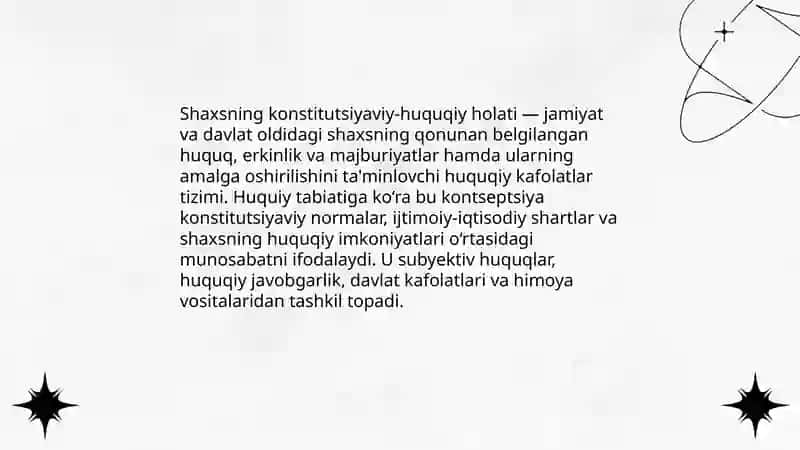 Shaxsning konstitutsiyaviy huquqiy holati 3