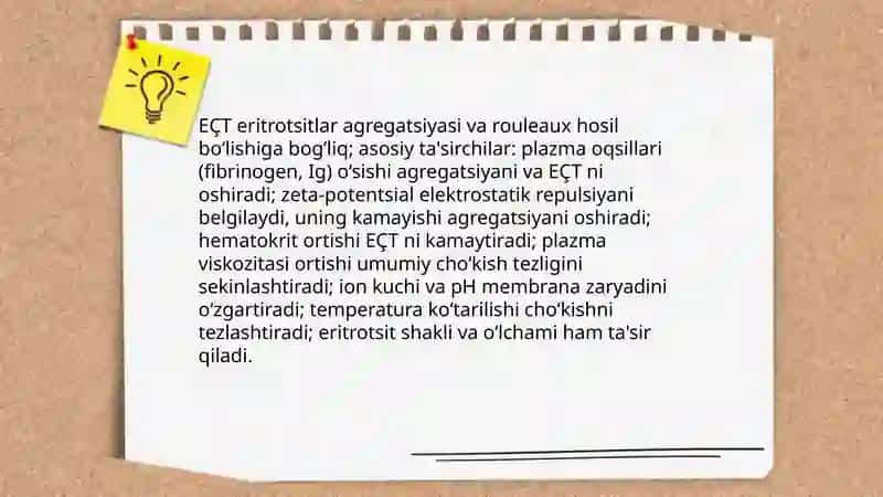 Eritrotsitlar Choʻkish Tezligi 3
