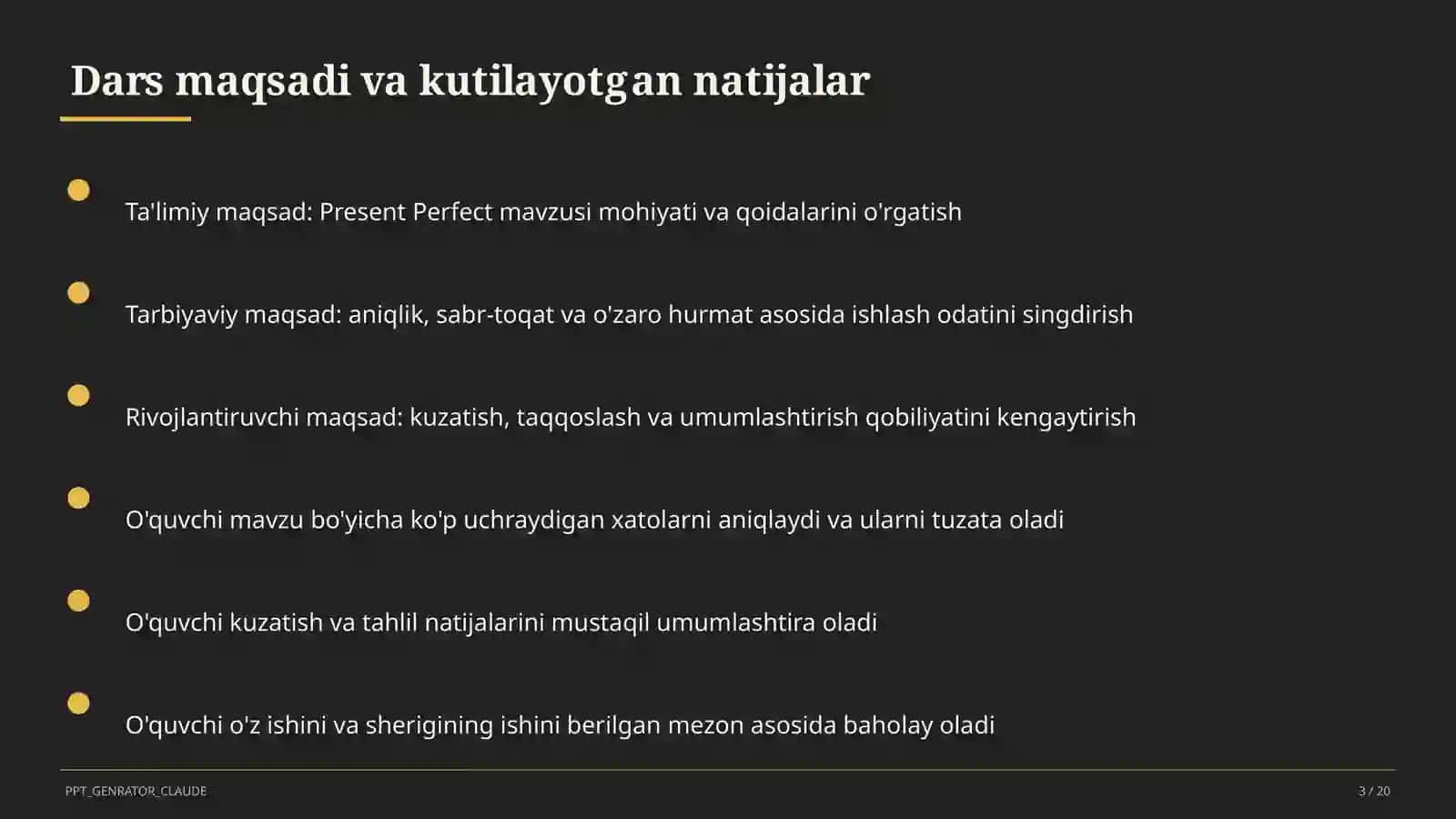 Present Perfect (8-sinf) 3