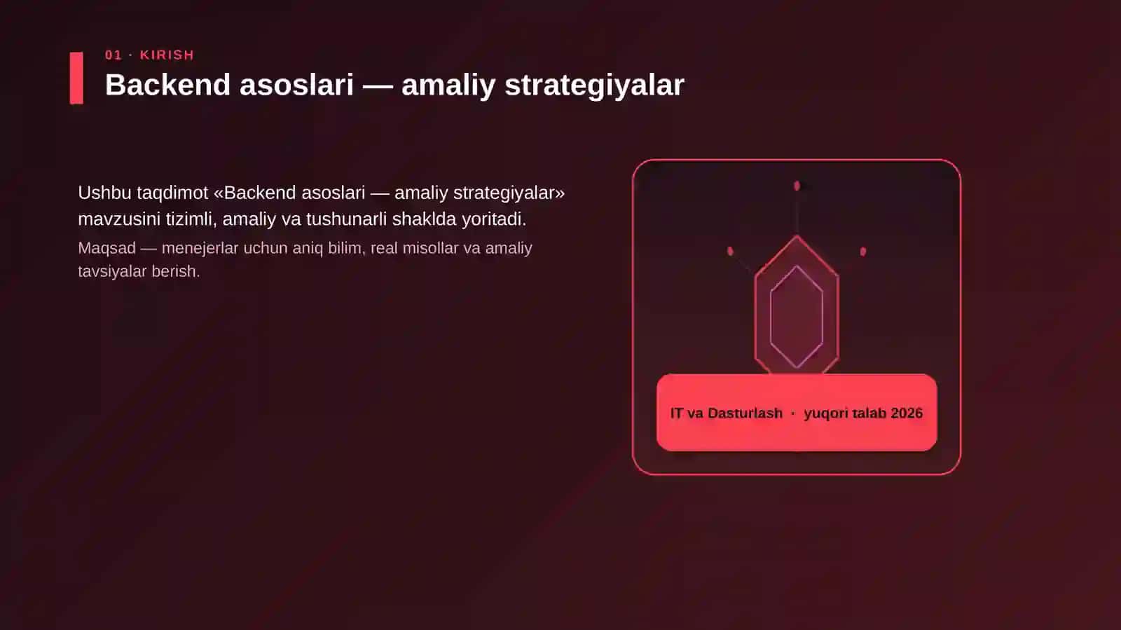 Backend asoslari — amaliy strategiyalar 3