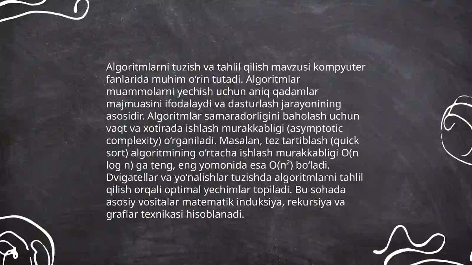 Algoritmlarni tuzish va tahlil qilish mavzusi 3