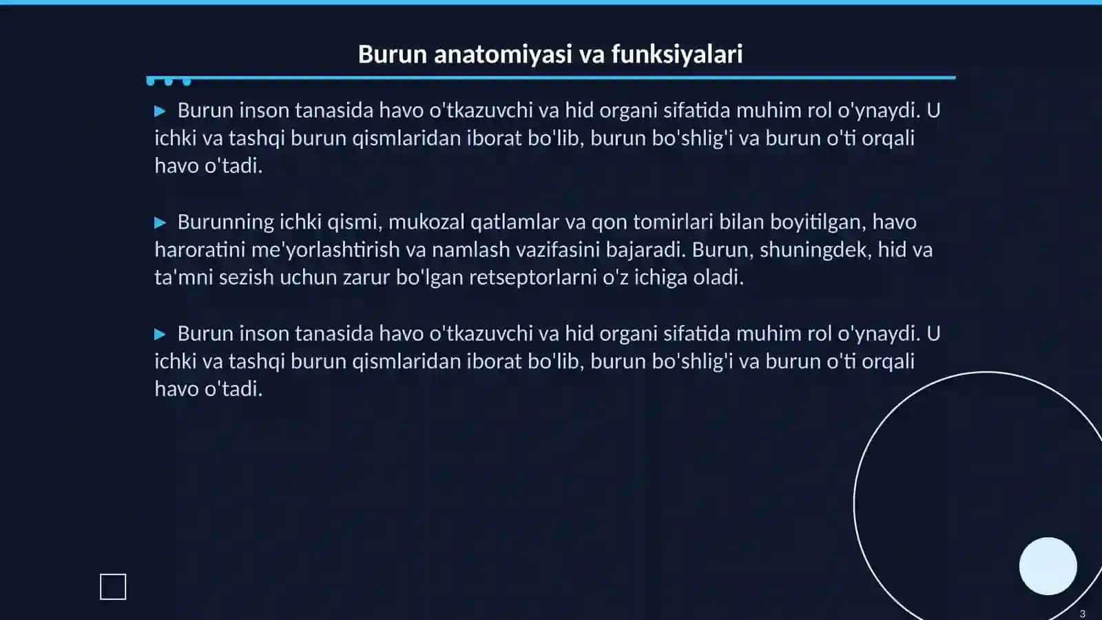 Burun va Yondosh Boʻshliqlar Onkologiyasi (Nasal Cavity and Paranasal Sinuses) 3