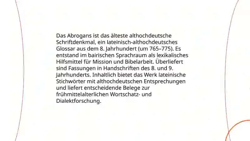 Abrogans - das älteste althochdeutsche Schriftdenkmal 3