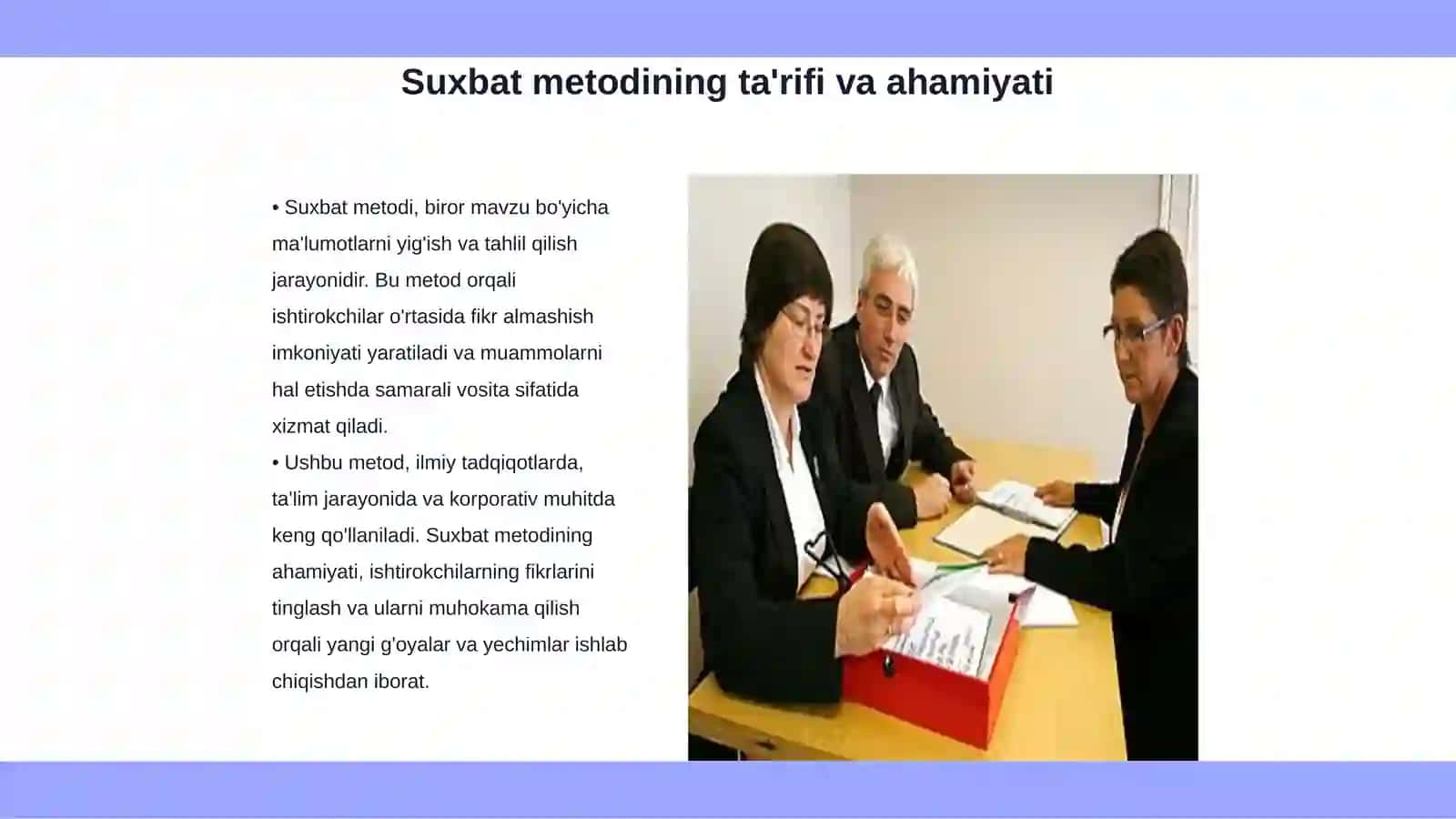 Suxbat metodi haqida ma'lumotlar 3