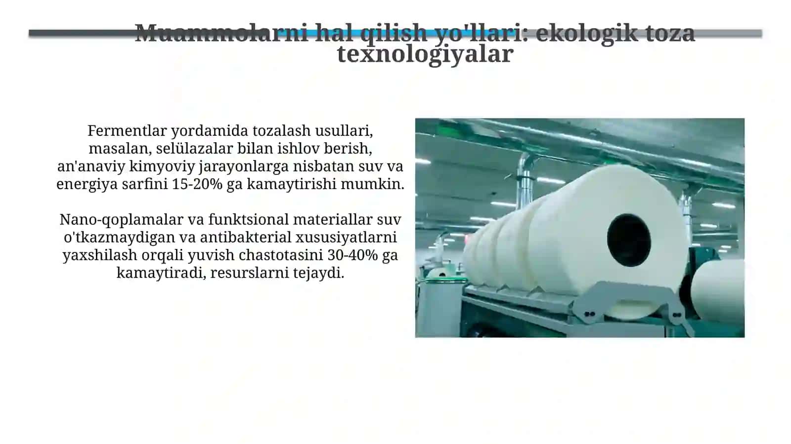 Tikuvchilik sanoatida texnologik jarayonlarni kimyolashtirishning ekologik muammolari 3