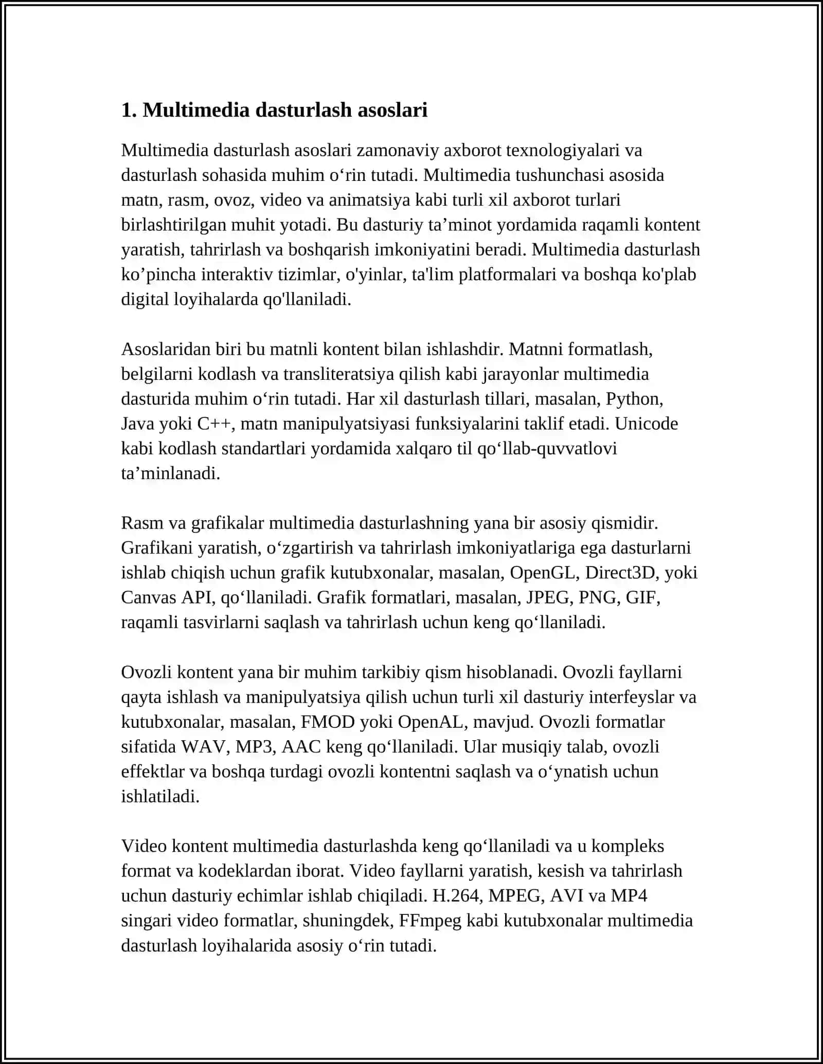 MULTIMEDIA DASTURLARI 3