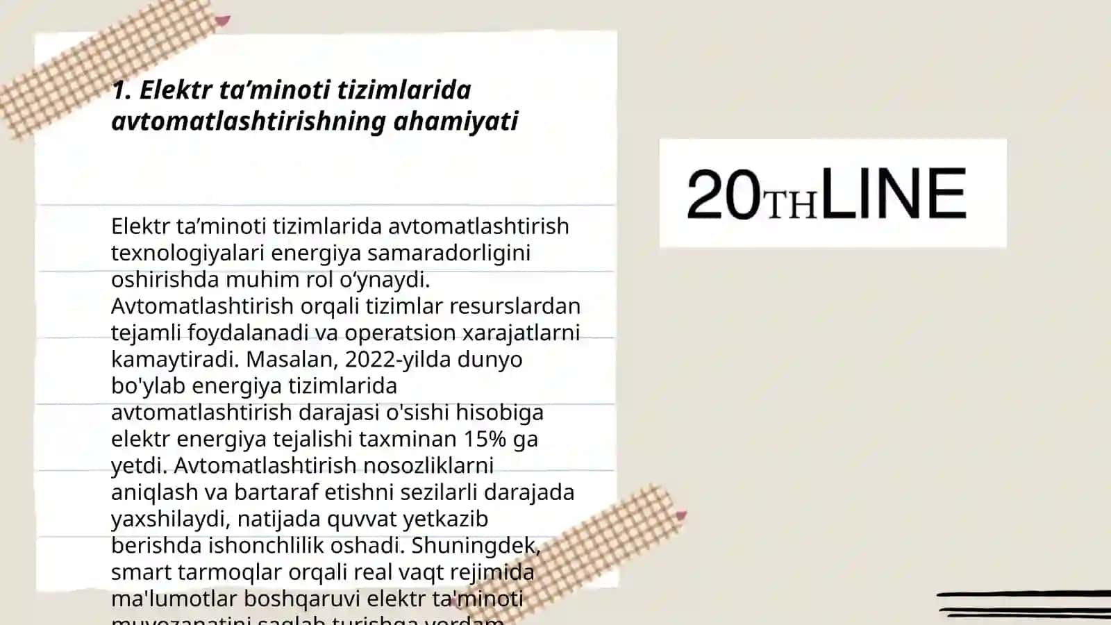 Elektr ta’minoti tizimida elektr energiyasi nazorati va hisobining avtomatlashtirilgan tizimlari (ENHAT) tushunchasi va texnik vositalari 3