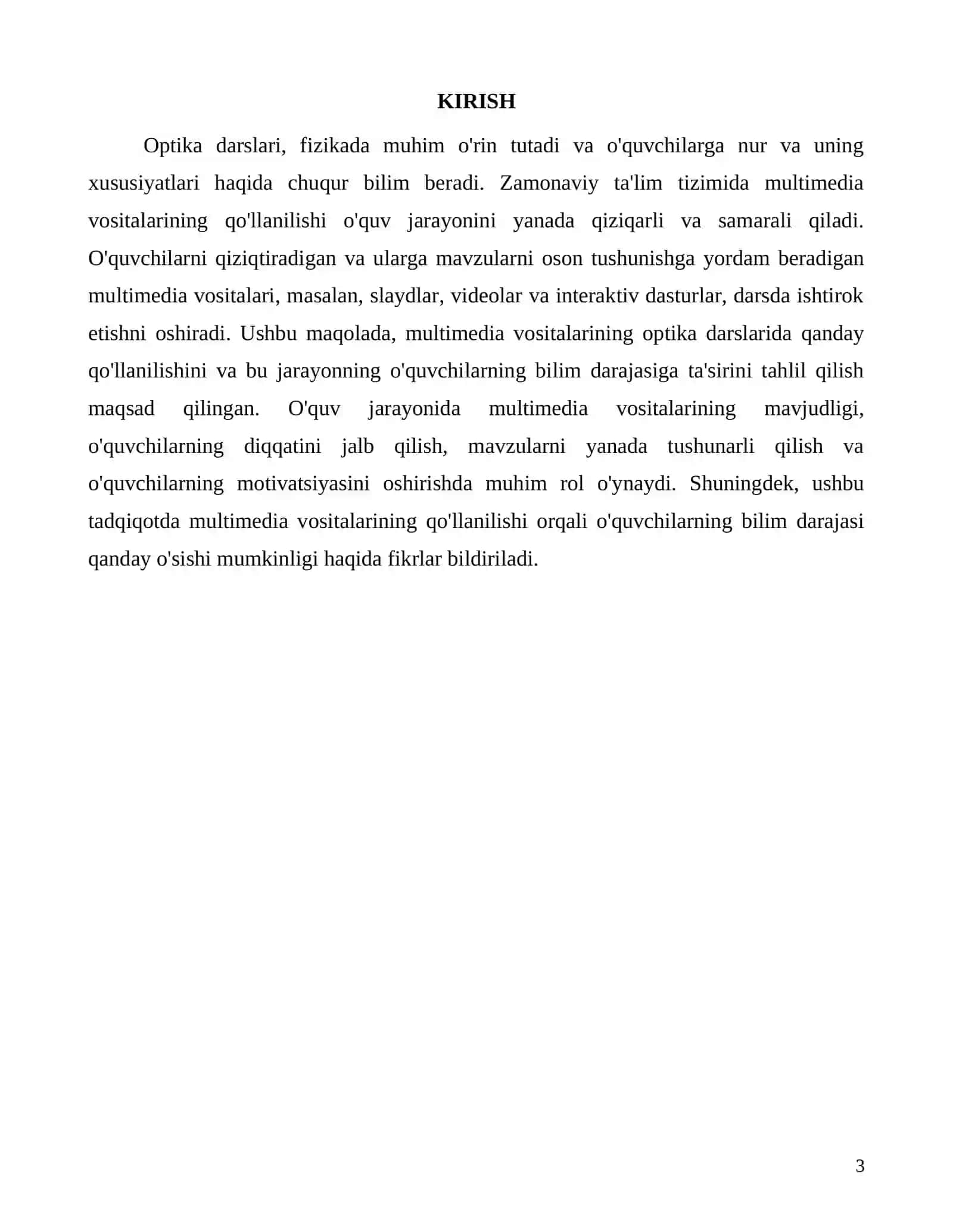 Optika darslarida multimedia vositalardan foydalanishning ahamiyati 3