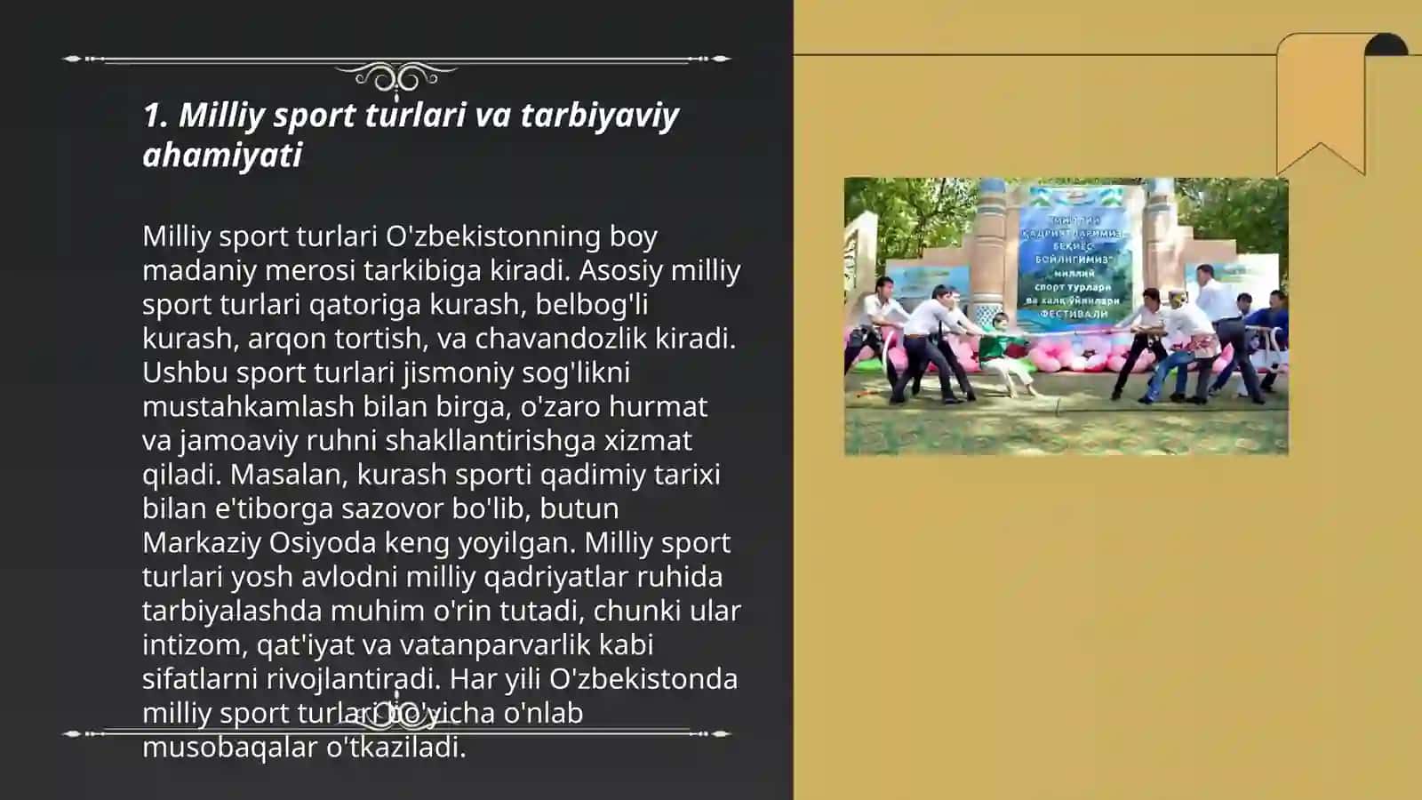 Milliy sport turlari va xalq o'yinlarining jismoniy tarbiya tizimida tutgan o'rni 3