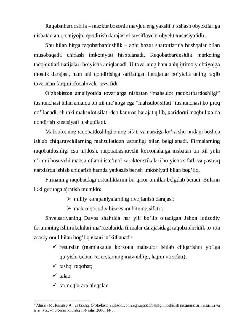 Raqobatdosh mahsulotlar ishlab chiqarish qobiliyatini tahlili 3