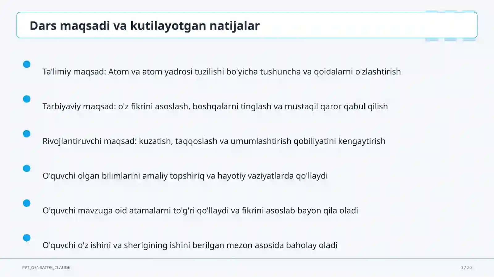 Atom va atom yadrosi tuzilishi (11-sinf) 3
