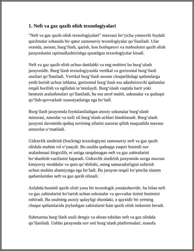 YONUVCHI FOYDALI QAZILMALAR (NEFT VA GAZ ISHI) 3