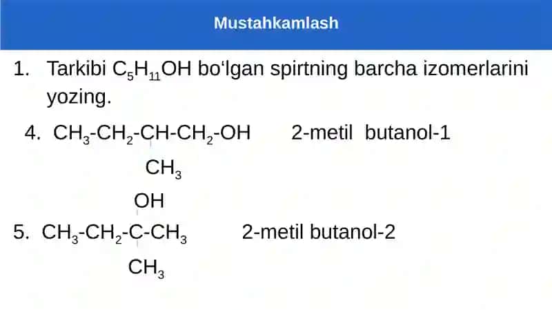 To‘yingan bir atomli spirtlar 3