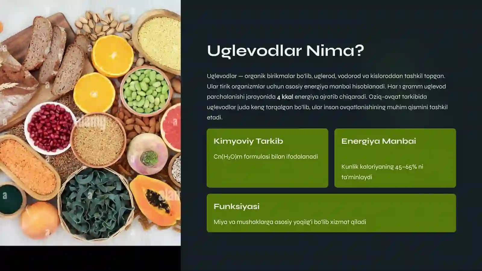 Oziq-ovqat Tarkibidagi Asosiy Uglevodlar: Turlari va Ularning Salomatlikka Ta'siri 3