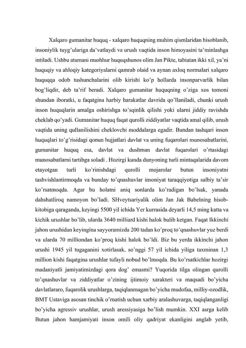 Xalqaro gumanitar huquq tushinchasi 3