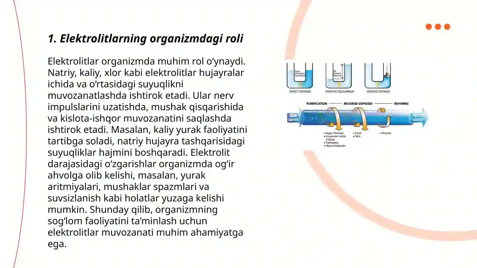 Elektrolitlar gomeostazi. Osmos hodisasi 3