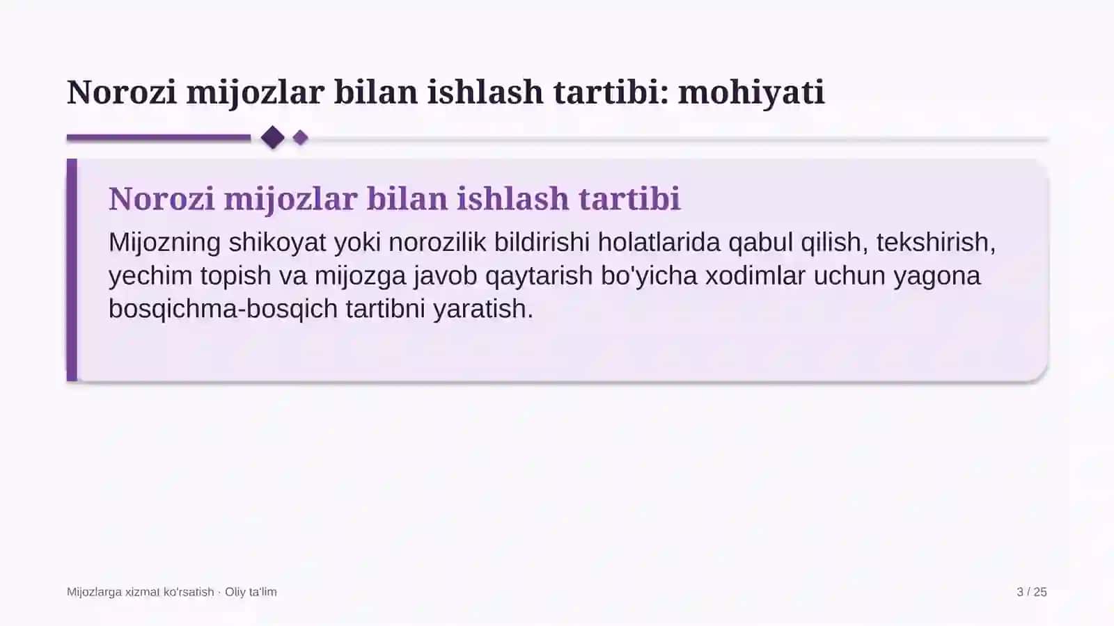 diagnostika markazlarida norozi mijozlar bilan ishlash tartibini ishlab chiqish 8040 3