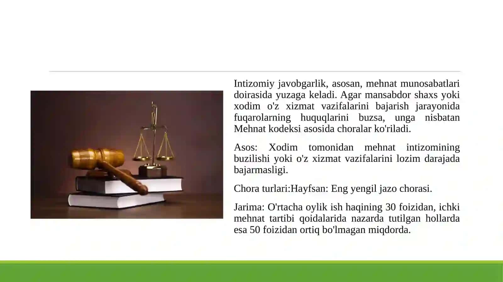 Inson huquqini buzganlik uchun intizomiy javobgarlik. Inson huquqini buzganlik uchun ma’muriy javobgarlik 3