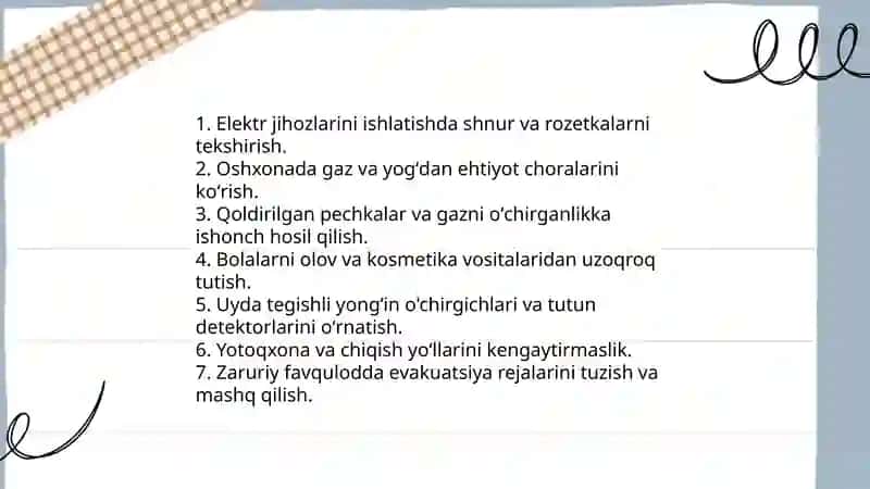 Yongʻin xavfsizligi qoidalari 3