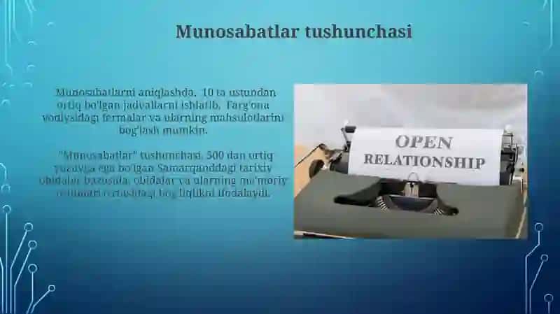 Munosabatlar tushunchasi 3