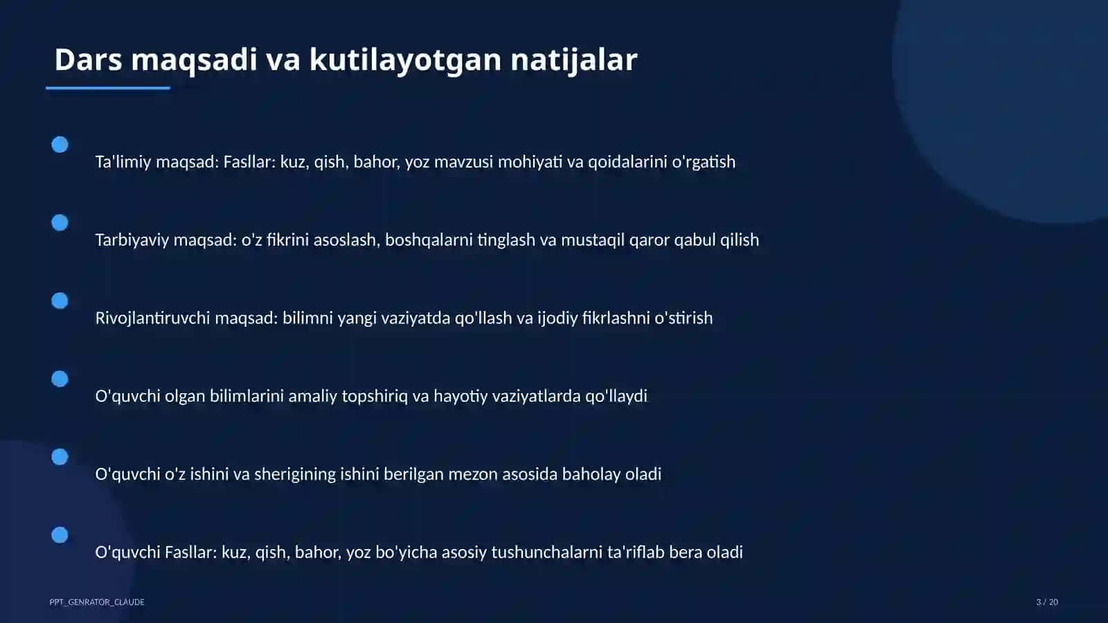 Tabiatshunoslik darsi 3