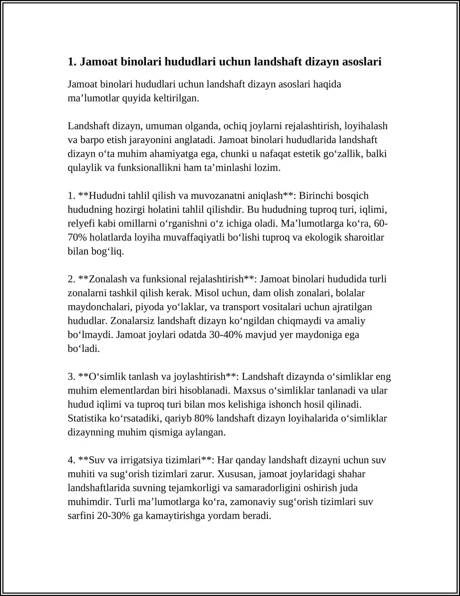 JAMOAT BINOLARI HUDUDLARINI ME'MORIY LANDSHAFT TASHKIL ETISH 3
