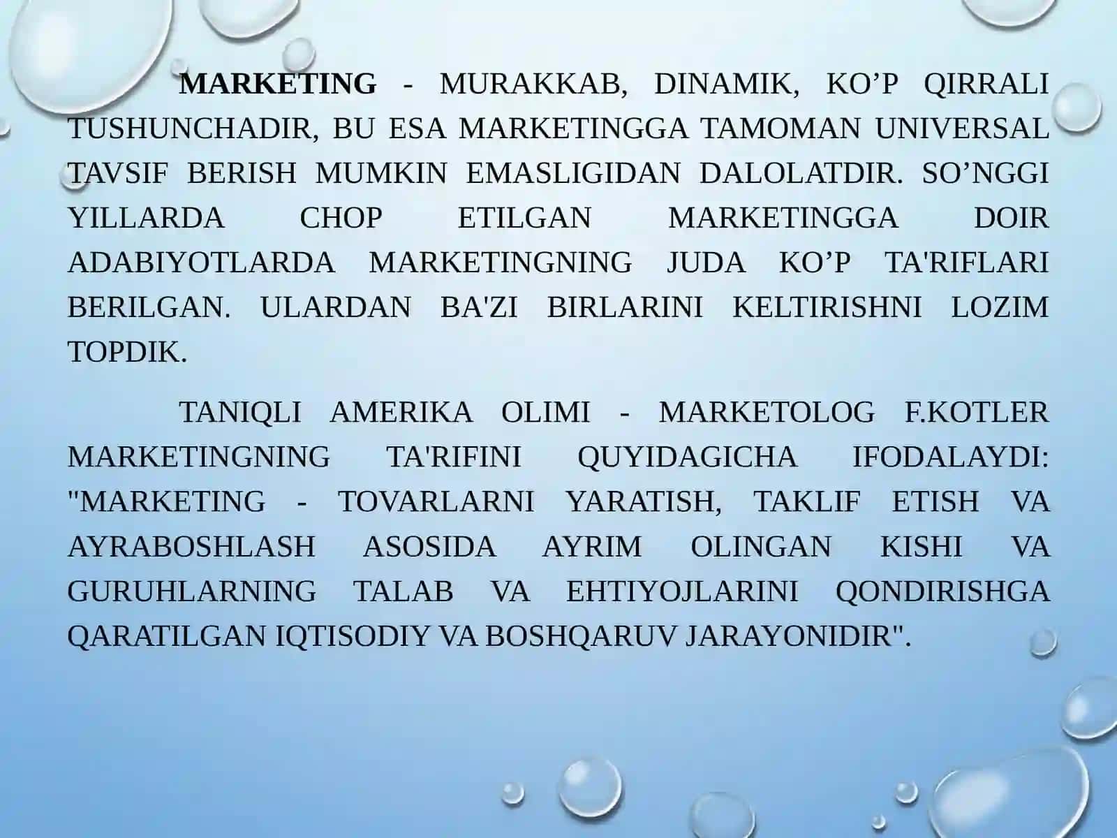 MARKETINGNING MOHIYATI, MAQSADI VA VAZIFALARI 3