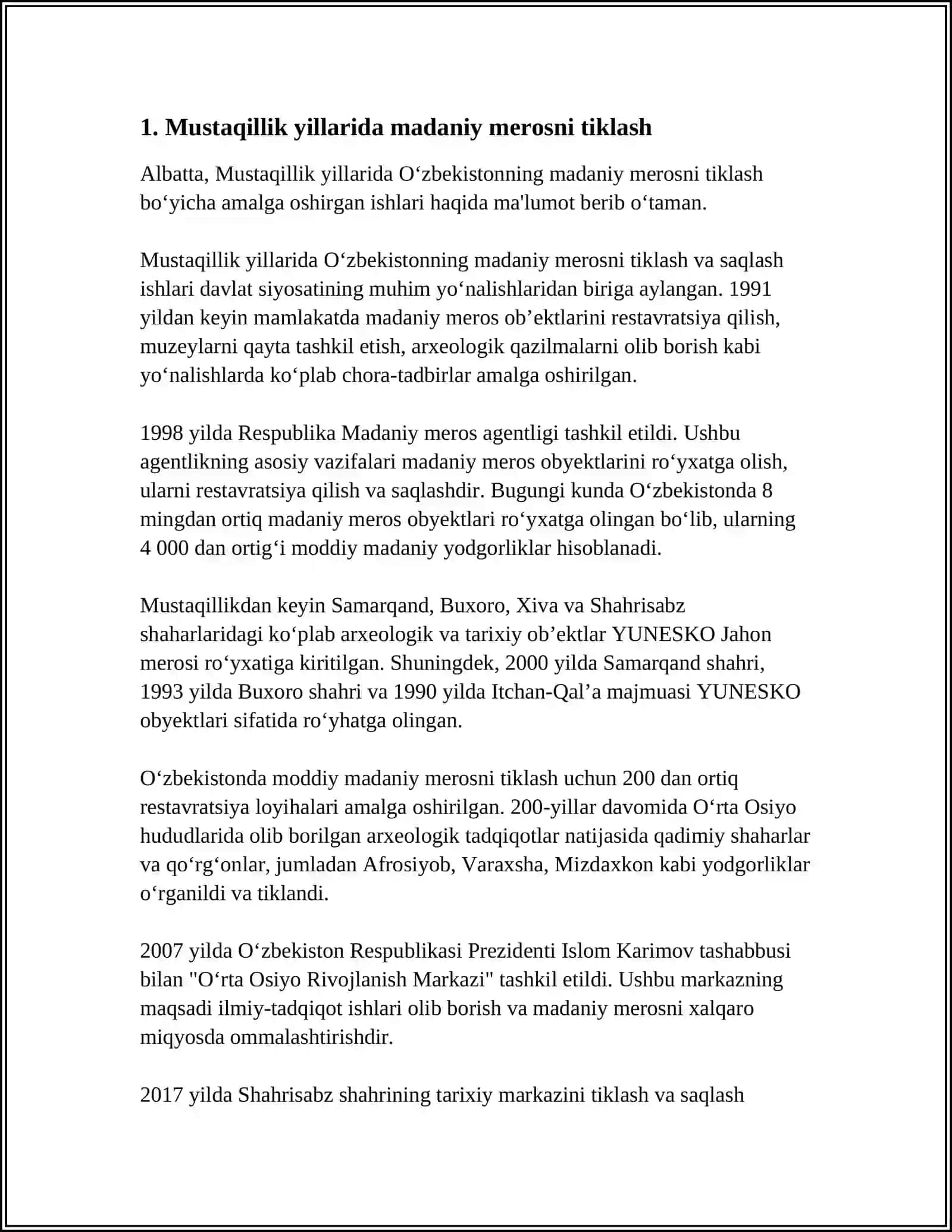 MUSTAQILLIK YILLARIDA MA’NAVIY VA MADANIY O‘ZGARISHLAR 3