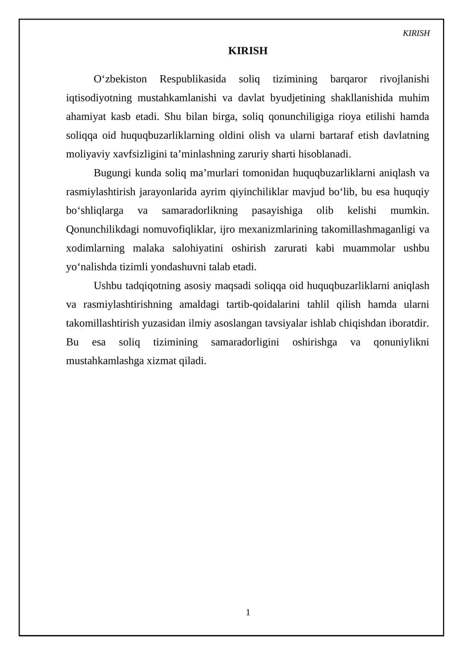 Soliqqa oid huquqbuzarliklarni aniqlash va rasmiylashtirish tartibi 3