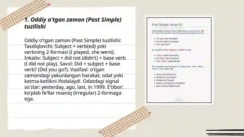 Past Simple Tense 3