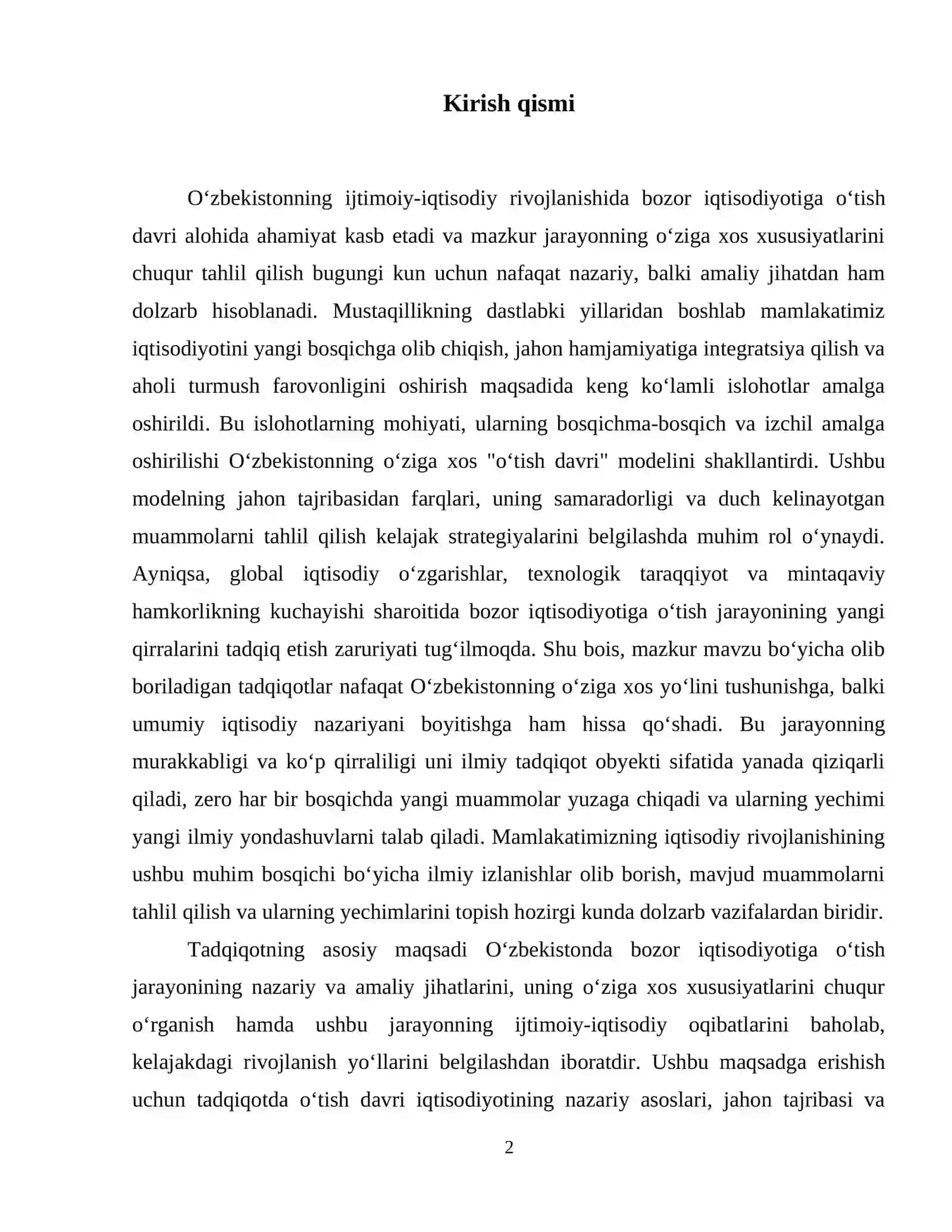 Bozor iqtisodiyotiga oʻtish davri va uning Õzbekistondagi xususiyatlari 3